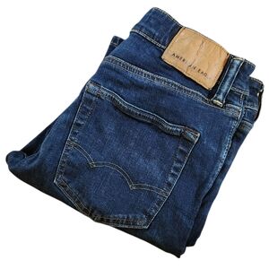 American Eagle Flex Jeans Mens Size 29x30 Blue Slim Straight Denim Pants Zip Fly